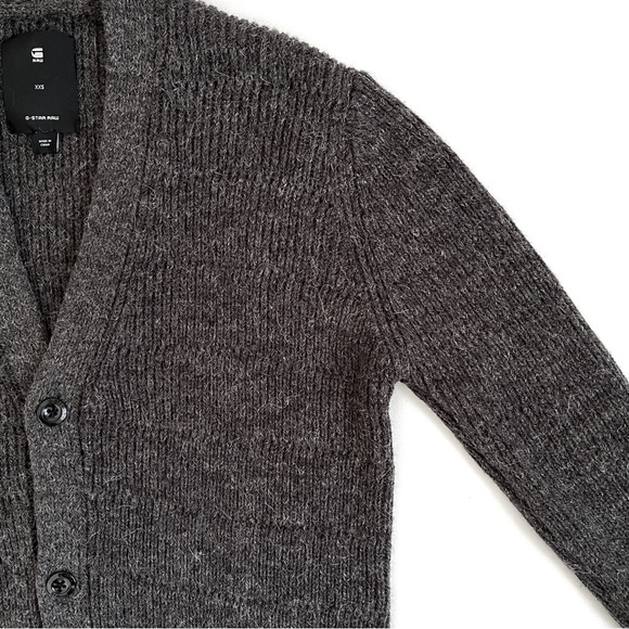 G-star Raw Wool Alpaca Oversized Longline Button Down Knit Cardigan Sweater - Picture 4 of 13
